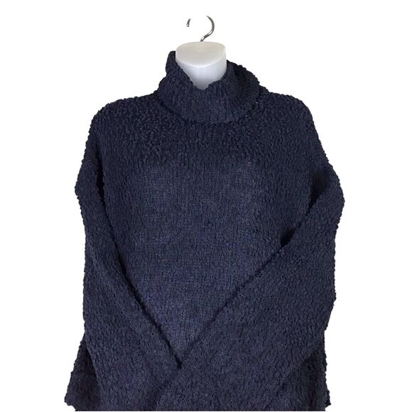 Bobeau Womens M Blue Funnel Neck Pullover Sweater Boucle Chunky Knit NWT - Picture 12 of 16